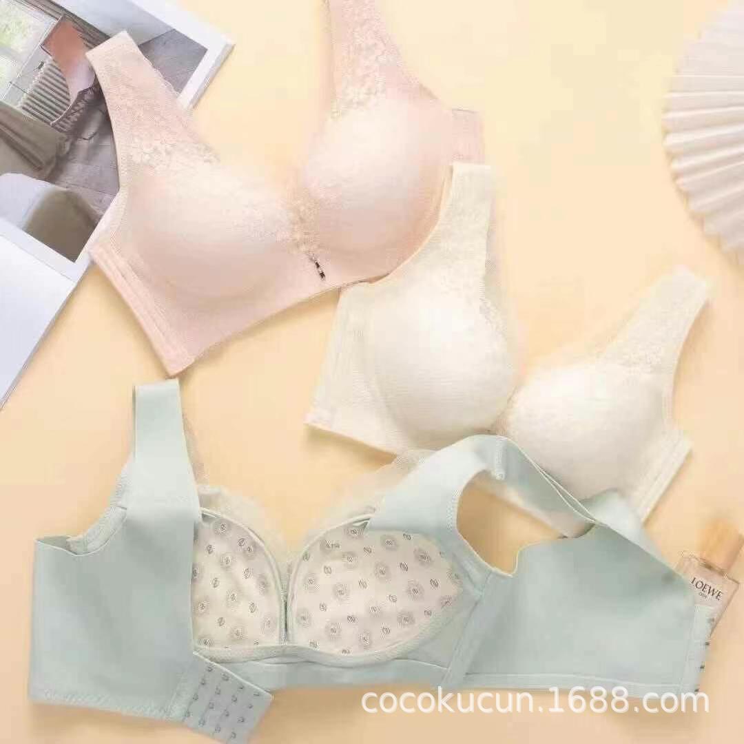 Nueva ropa interior de mujer confortable sin abertura de acero brillante copas sujetadores al por mayor fábrica