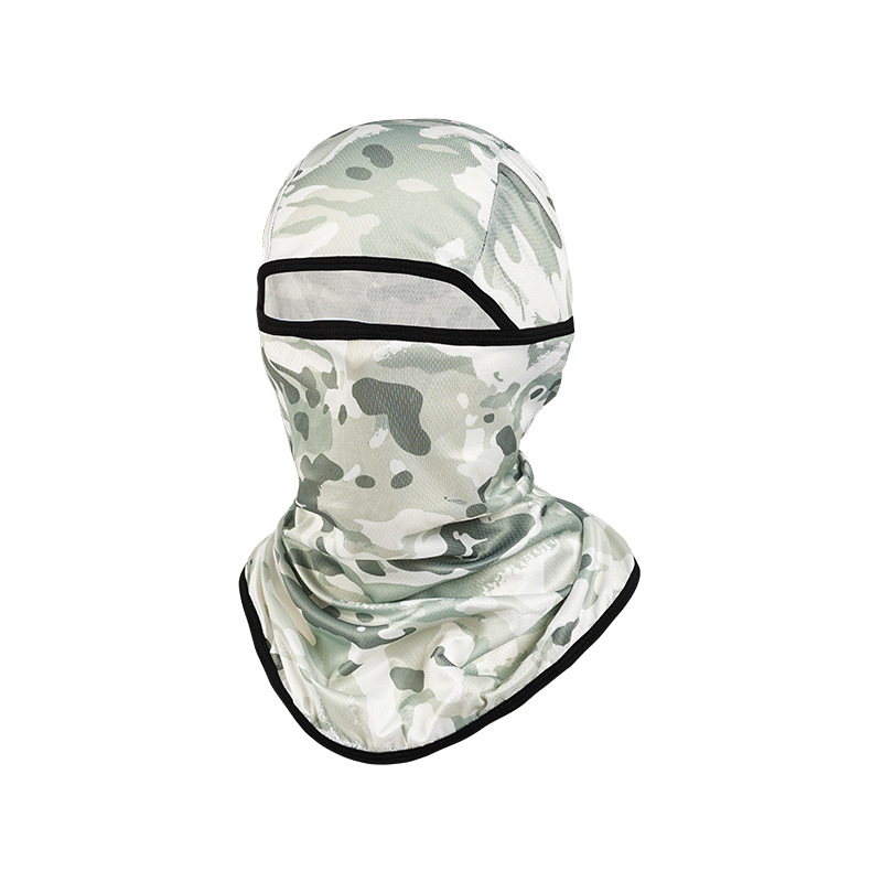 De secado rápido, absorbente de sudor, transpirable, capucha enmascarada, cuello de camuflaje, máscara de protección solar para exteriores para hombres y mujeres, bufanda táctica, pañuelo de camuflaje