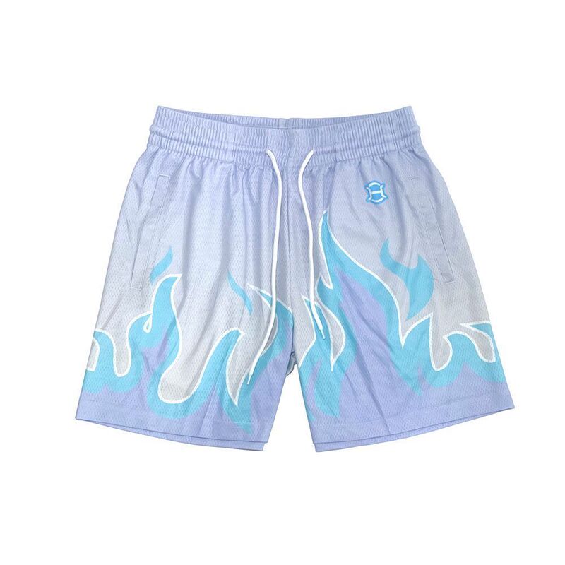 Flame Basketball Shorts Men and Women American Sports Quick-drying Breathable Casual Loose Quarterpants Cute Cartoon Printed Women