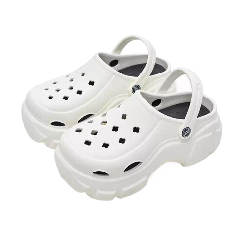 DIY accessories hole shoes women's summer trend new outdoor wear soft sole beach baotou sandals women's half slippers