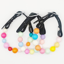 2025跨境新品亚克力马克龙糖果色串珠宠物项圈项链中小型犬猫咪用