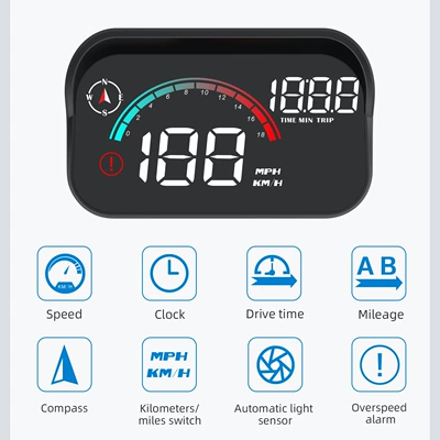 Cross-border car HUD universal Vehicle HUD - m22-colorful-high-definition-gps-multifunctional-head-up-display-reflective-version-universal-for-cars