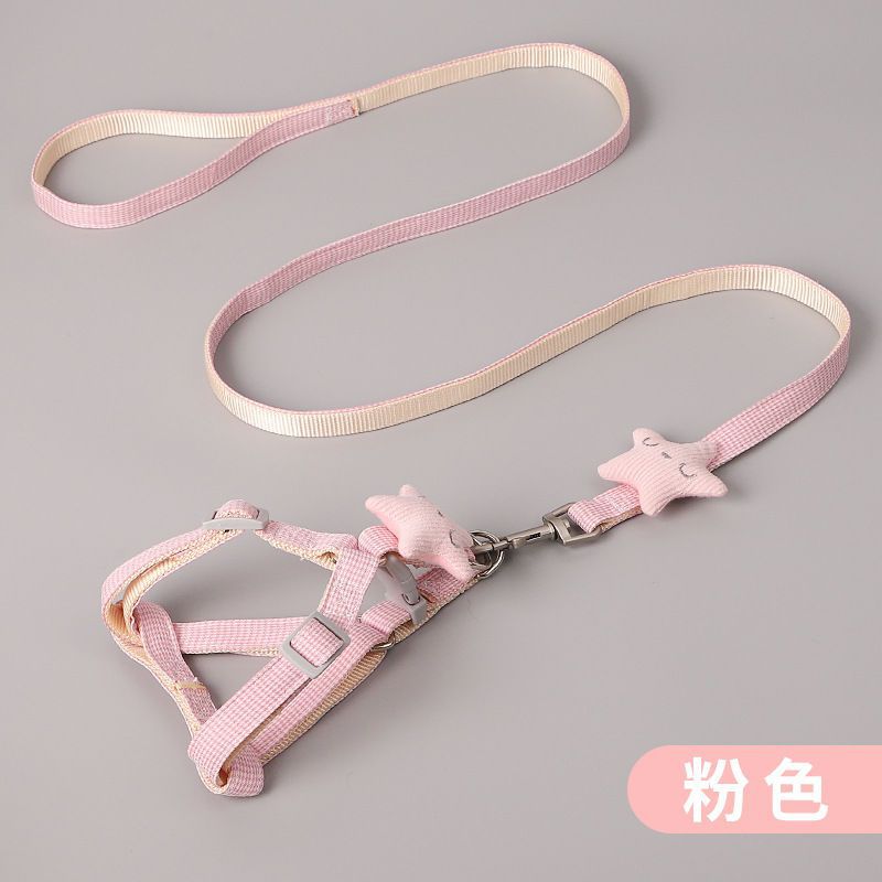猫咪牵引绳泰迪狗链猫链小型中型犬遛狗绳胸背带宠物用品项圈批发