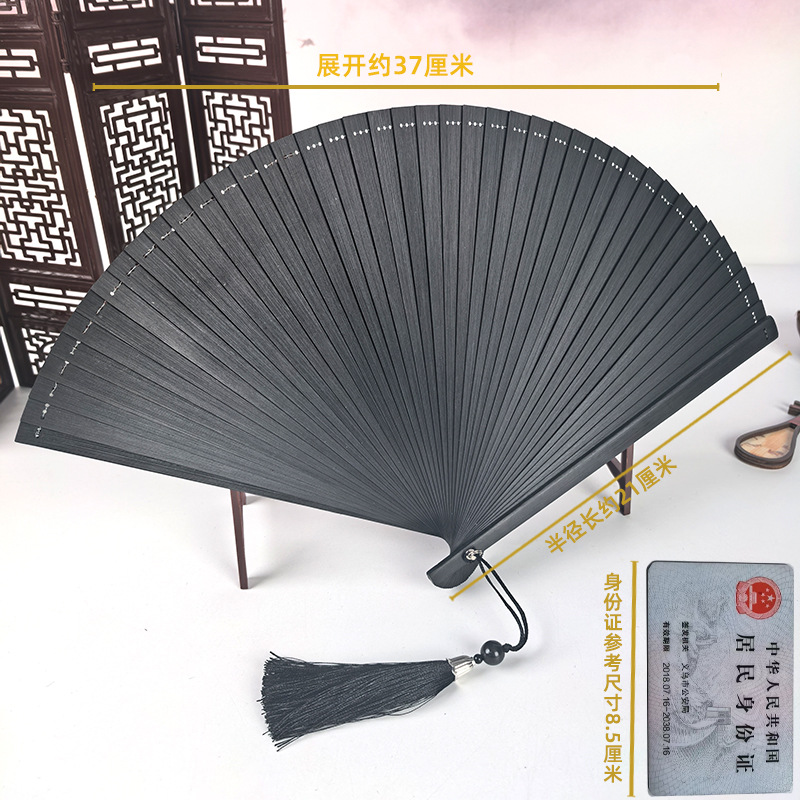 Ventilador antiguo ventilador plegable de verano chino chino cheongsam ventilador plegable de bambú artesanía ventilador pequeño ventilador de baile ventilador image 70