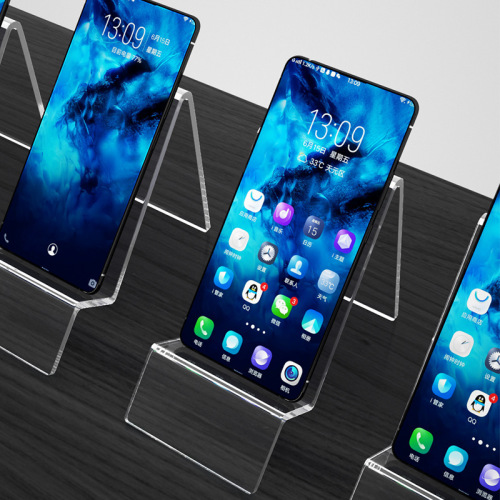 Acrylic mobile phone tablet stand counter display stand desktop solid color transparent multi-functional lazy stand base