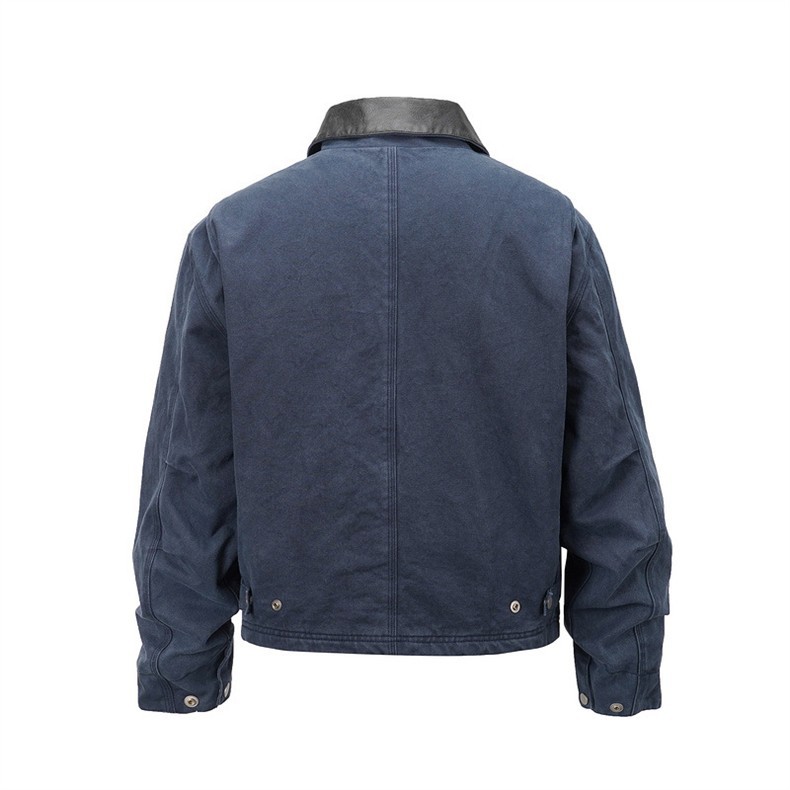 GMABCD Men's Collared Zip-Up Utility Jacket – Multi-Pocket Casual Outerwear - detail 6