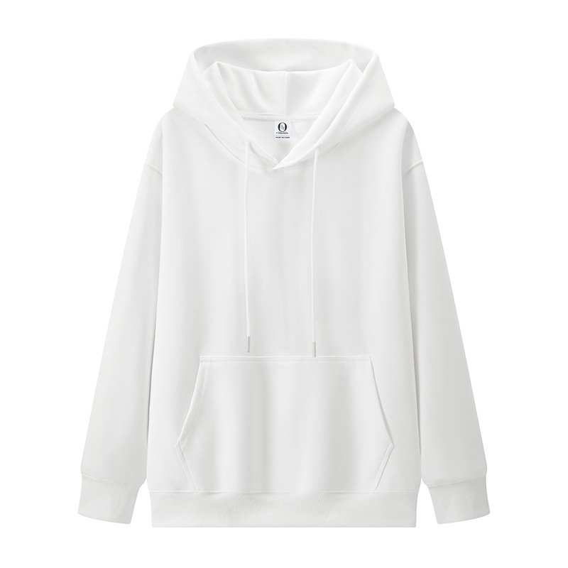 320 gramos de hombros sueltos camiseta encapuchada de color sólido chaqueta de equipo personalizada camiseta publicitaria de manga larga logo personalizado