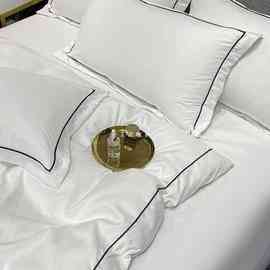 Y8Z民宿四件套酒店春夏款白色床上用品宾馆床单被套床笠款简约纯