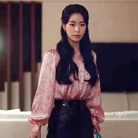 林智妍同款2025春夏复古丝感娃娃领印花单排扣灯笼袖宽松衬衫女装
