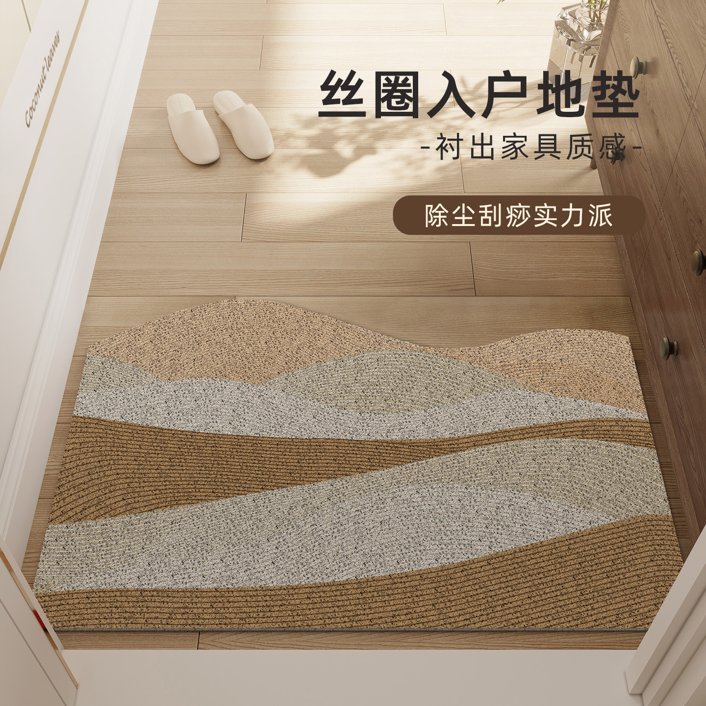Silk Loop Entrance Door Mat, Dirt-Resistant and Non-Slip Carpet for the Entrance, High-End Feel, Customizable Foot Mat for the Entrance