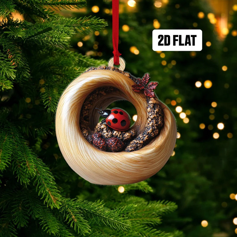 Nuevos búhos transfronterizos, osos, adornos de Navidad, colgantes de árbol de Navidad, colgantes de acrílico de impresión plana 2D
