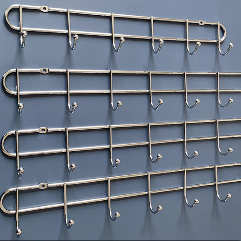 Hook wall hanging stainless steel door back wall hook perforated wall hanging clothes hook wall hanging coat hook long row hook Hook wall hanging stainless steel door back wall hook perforated wall hanging clothes hook wall hanging coat hook long row hook