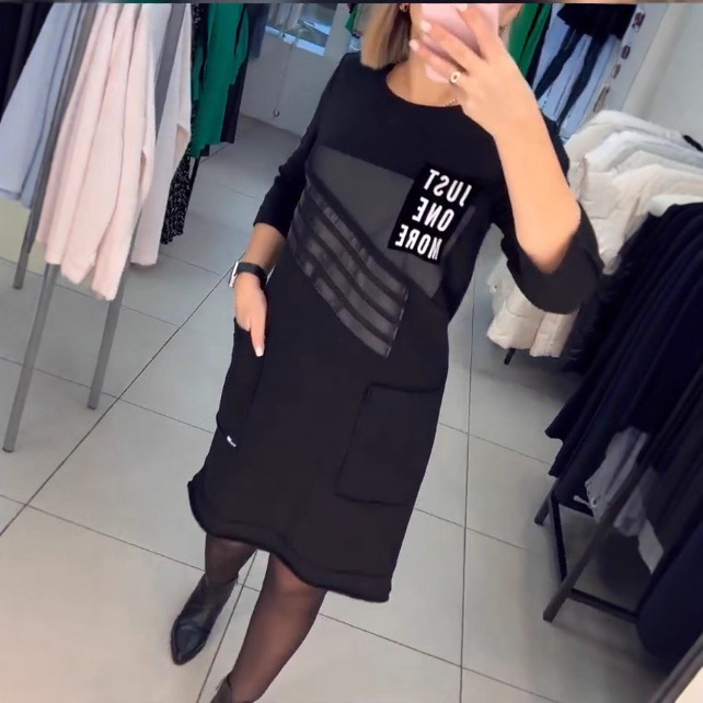 2025 Cross-border Fashion Patchwork Slimming Dress 现货