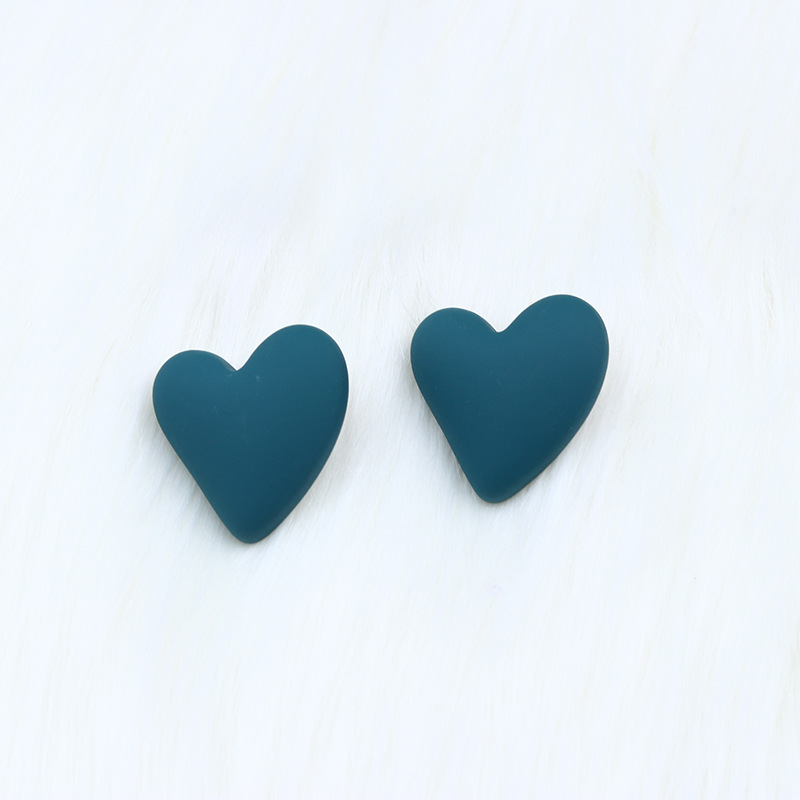 9g Weight Earrings Classification 1 Pair Quantity Daily Occasion Acrylic Material Heart Shape Pattern Women'S Gender Spray Paint Design Fashion Style 1 Pair Fashion Heart Shape Spray Paint Arylic Earrings 1