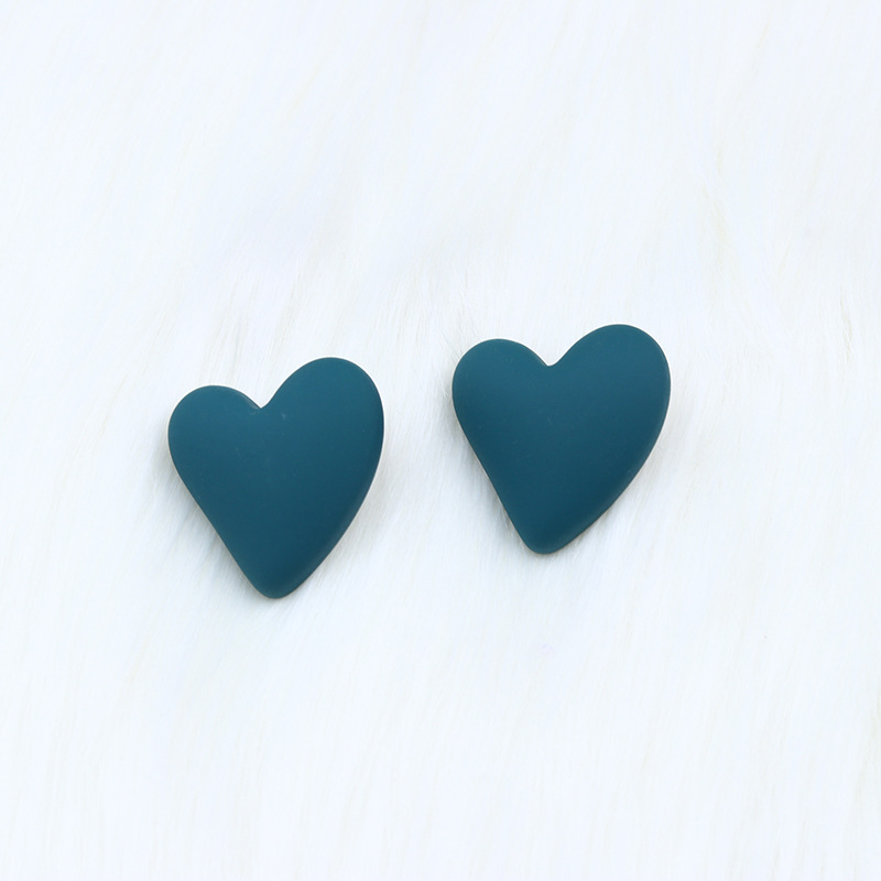 Fashion Heart Shape Arylic Spray Paint Women's Earrings 1 Pair display picture 2