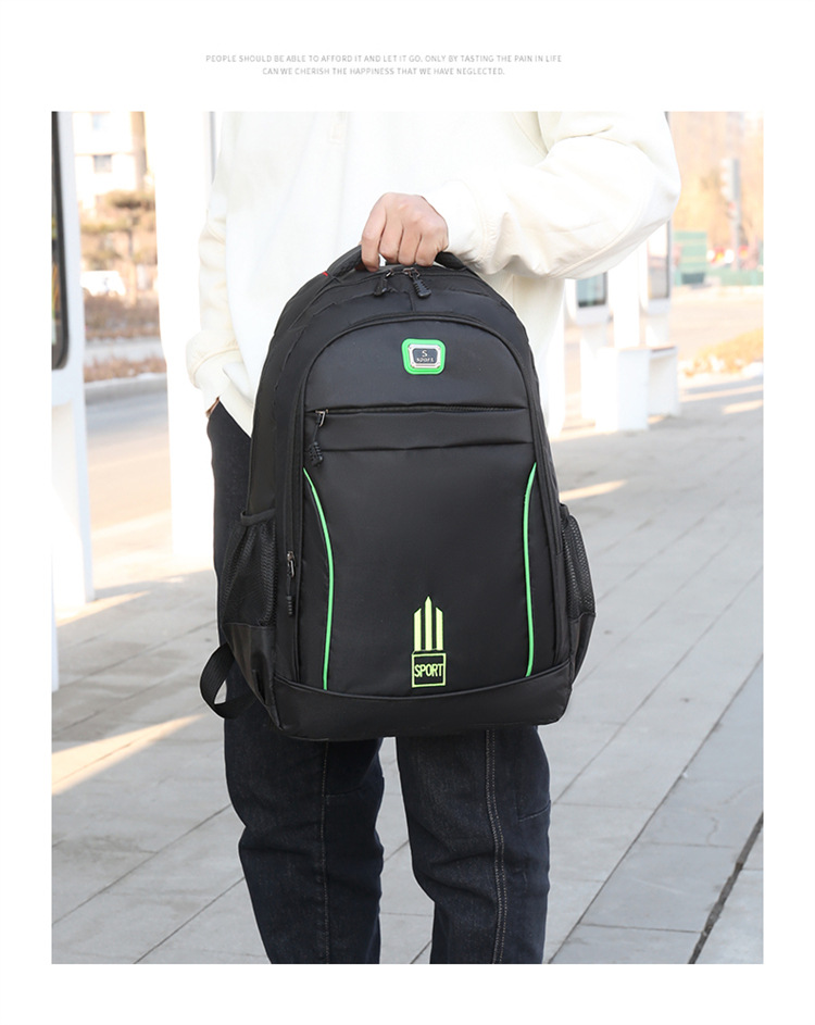 Backpack with large capacity and high-end feel, men's high-end feel, large capacity USB charging computer bag, student schoolbag undefined