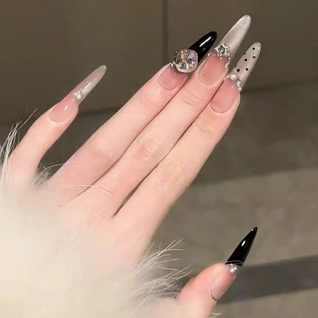 2026 punto de onda negra nuevo ojo de gato usar uñas finas perros 4.0 manicuras fábricas de uñas al por mayor desmontables