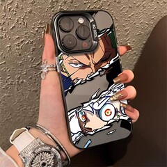 アニメ風のApple iPhone17用スマホケース、Huawei mate70用レーザー加工カップル向け男女兼用耐衝撃保護カバー