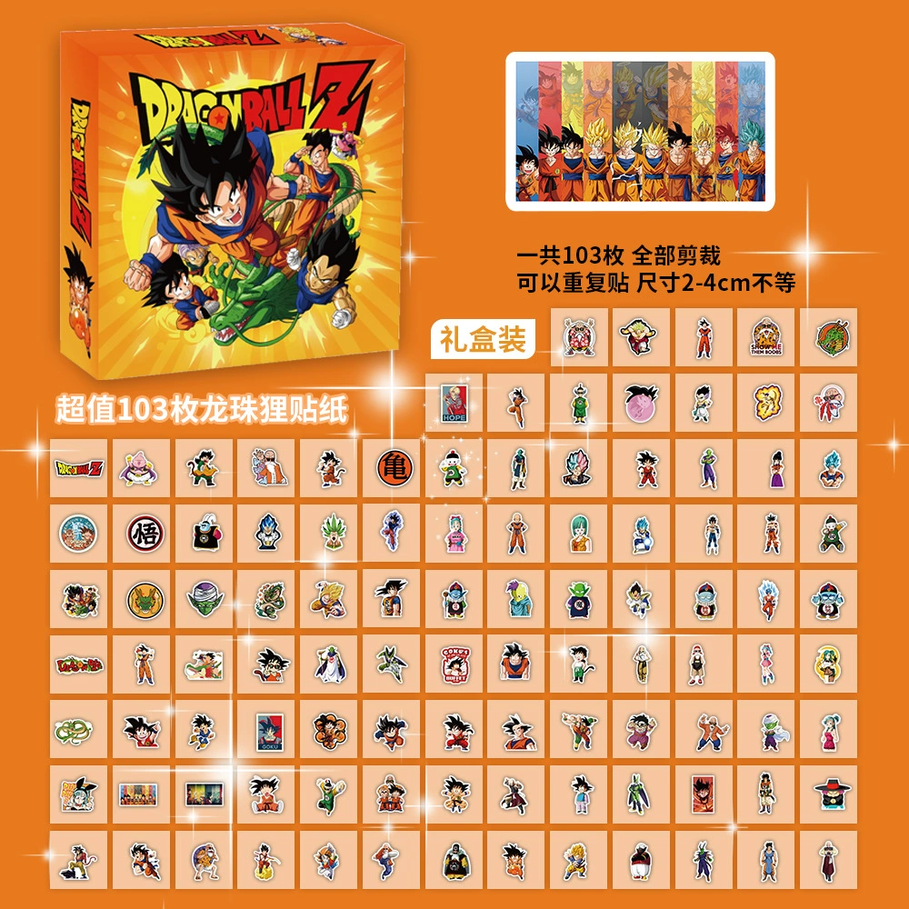 Boxed Sticker Pack, 100 Sheets, Anime & Character Emoticons, Assorted Designs