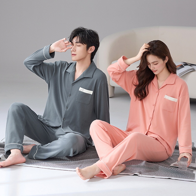Pajamas de pareja para mujeres 2025 otoño y invierno caliente catiónico de lana cardigan de manga larga calentamiento ropa de hogar para hombres set