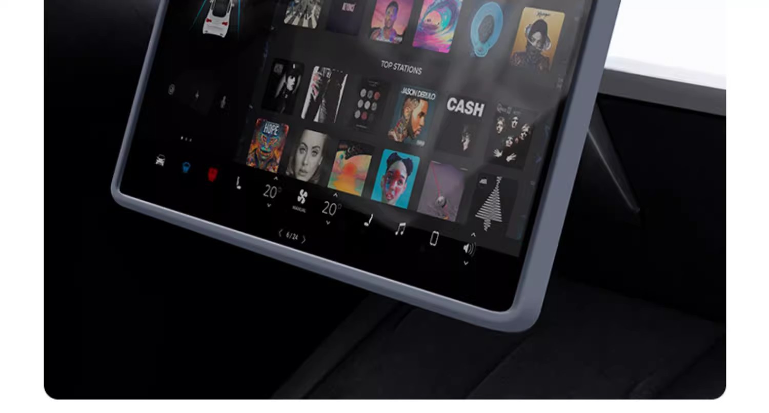 Suitable for the New Version of Tesla Model 3/Y Navigation Screen Protective Cover Protective Silicone Frame Central Control Accessories