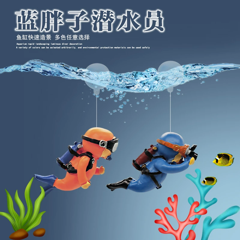 Аквариум ландшафтное украшение Небольшой украшение плавающий дайвер наблюдает за аквариумом аквариума подводный мир