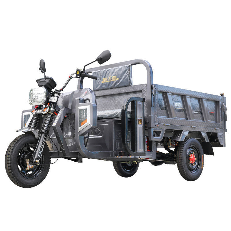 Triciclo Eléctrico Volquete Agrícola con Capacidad de Escalada de 30° y Motor de 1500W para Carga Agrícola en Zonas Montañosas