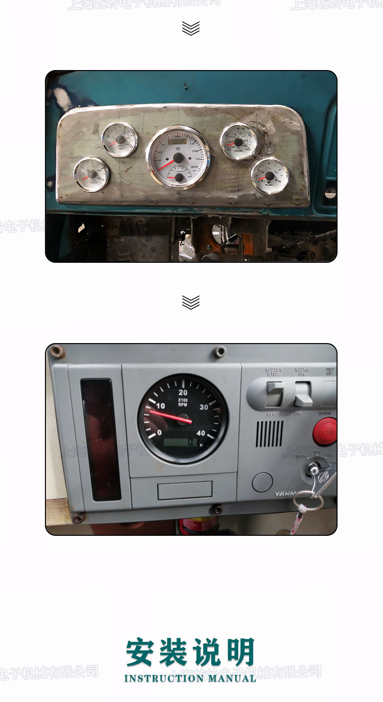 52mm with alarm light pointer oil level gauge oil gauge car RV ship modification universal fuel gauge fuel gauge