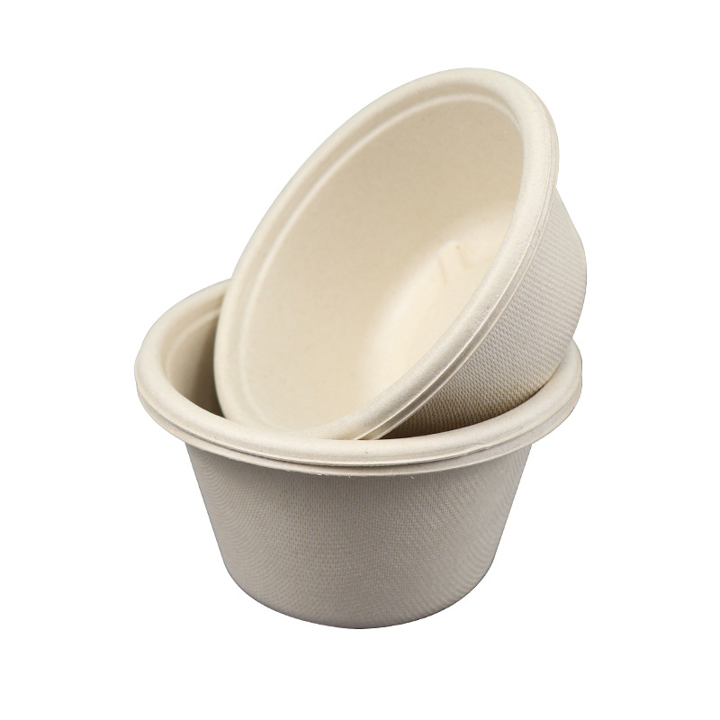 Tazón de batido de ensalada degradable desechable