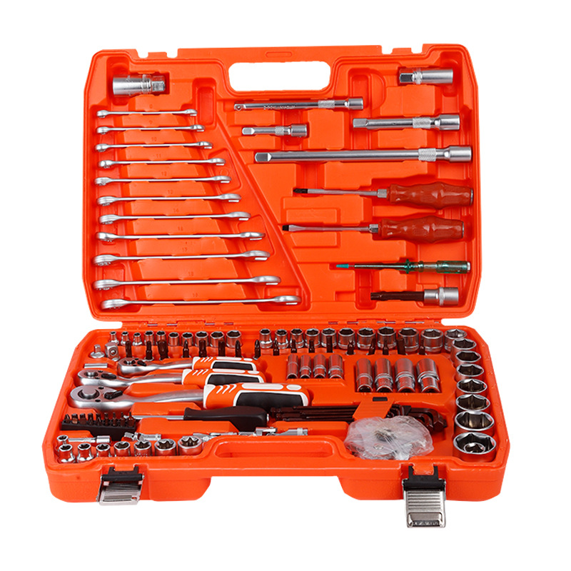 72 치아 진주 니켈 121 조각 세트 S2 자동 수리 도구 세트 소켓 래칫 렌치 자동 수리 조합 도구