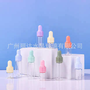 1Ml-5Ml Macaron-Colored Sample Dropper Essential Oil Bottle 3ml Cosmetic Single Product Original Liquid Trial Refill Bottle