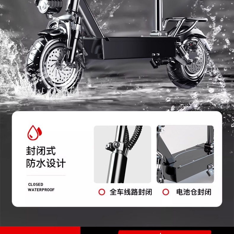 10-inch foldable electric scooter, small mini scooter, adult electric vehicle for transportation