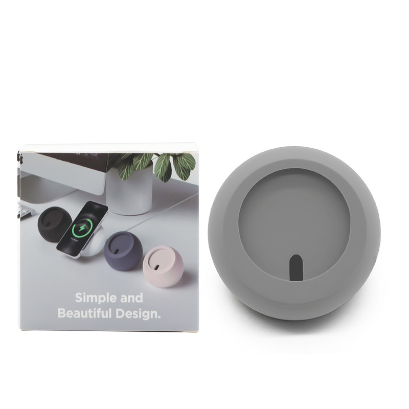 Suitable for Apple Wireless Charging Stand Magsafe Charging Phone Holder Round Charging Base Stand Cross-Border Best-Selling Model