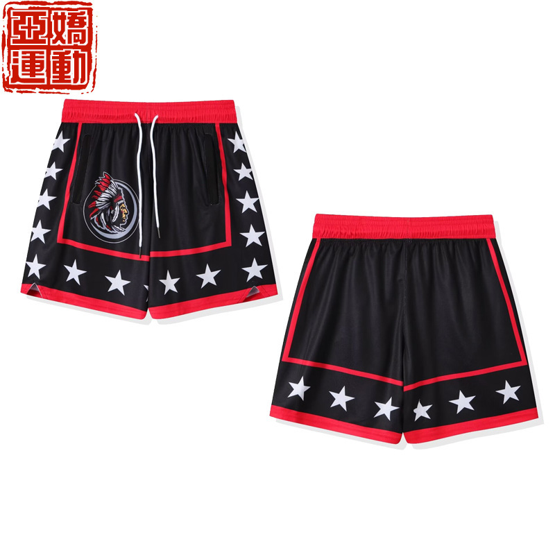 Basketball Shorts Men's Irving Basketball Pants Breathable Quick-Drying Running Fitness Quarter Pants Outdoor Casual Sports Pants