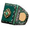 Accessory, square capacious ring, European style, plus size, on index finger