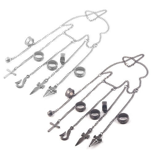 Animation peripherals Hunter Gonzo Kurapika five-finger chain ring cosplay two-dimensional accessories foreign trade