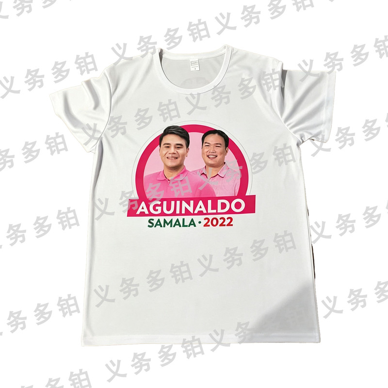 Cross-border 130g pure cotton Philippine presidential election shirt, custom-made advertising shirt, full-print on both sides for Amazon