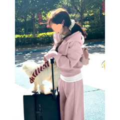 短款正肩即墨卫衣外套女春秋季连帽修身上衣早秋穿搭2025新款秋装