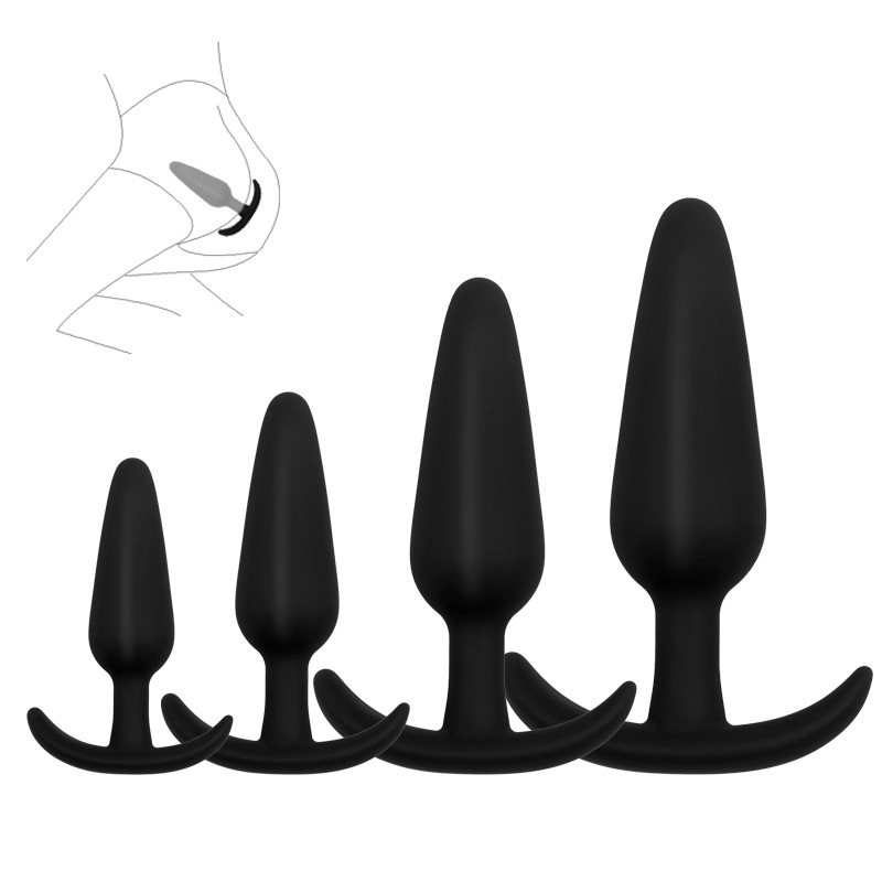 Silicone Anal Beads Set, 4-Piece Graduated Anal Plug Kit for Couples — detail image 2