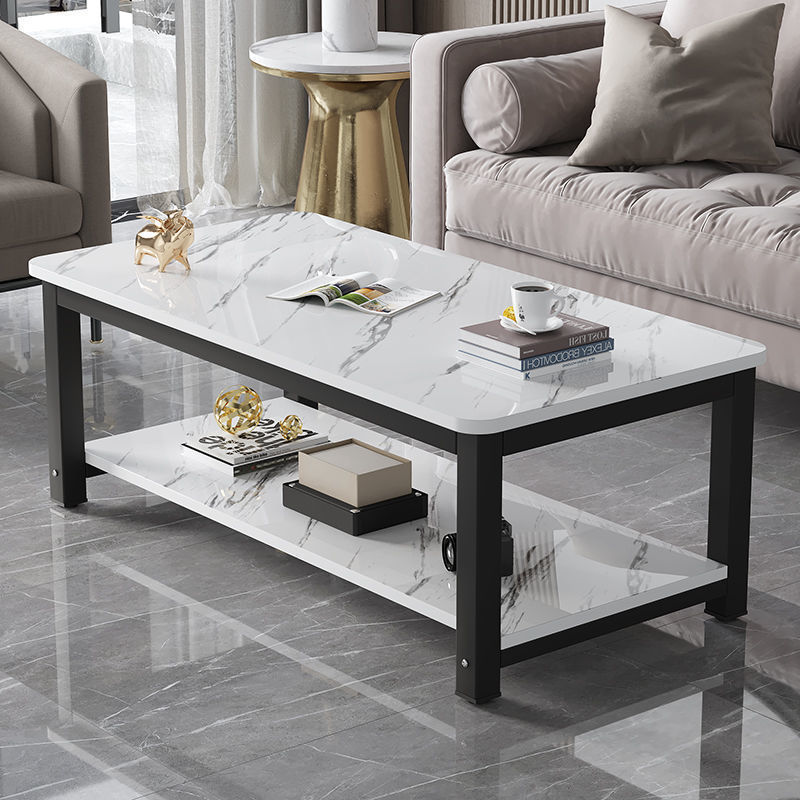 Mesa de té sala de estar doméstica pequeña casa simple mesa rectangular moderna alquiler de mesa de té simple