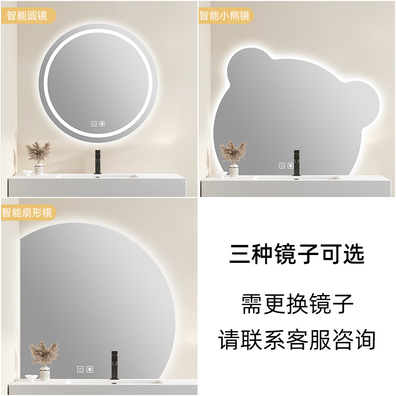 Hotel estilo gabinete de baño combinación Placa de roca integrado cuenca gabinete de baño lavabo cuarto de baño lavabo mesa de lavado