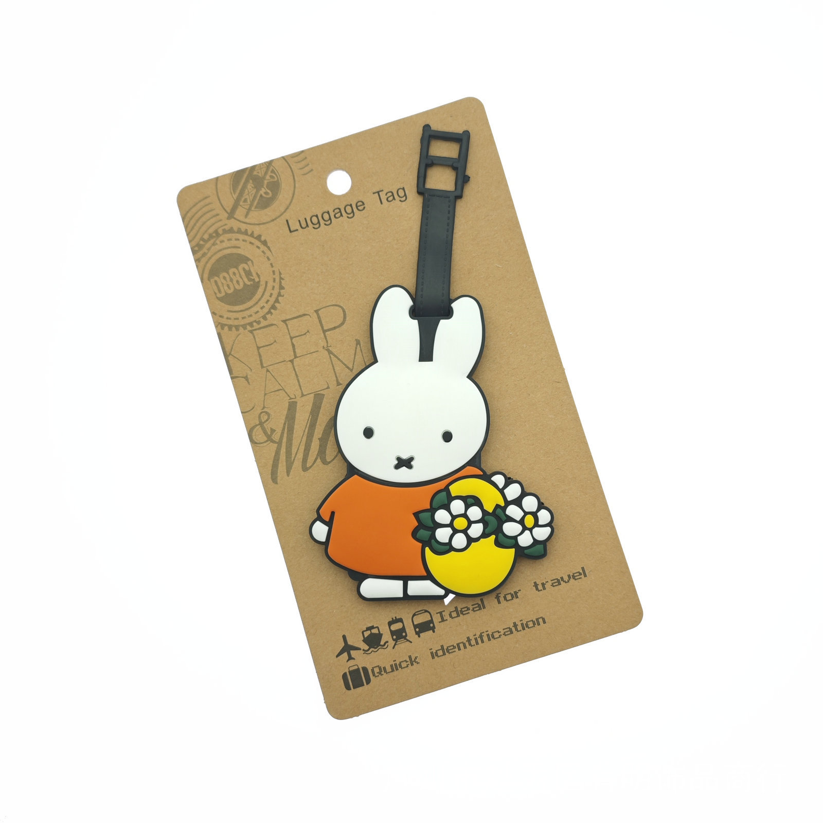 Creativo lindo oso negro y blanco fácil oso tarjeta de embarque de silicona maleta de viaje colgante de remolque tarjeta
