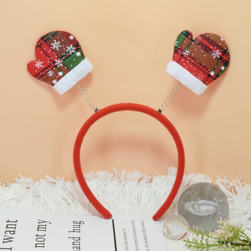 Adorable cabello de Navidad corno de ciervo cinco estrellas cabeza de banda de cabello de Navidad para niños corpos de cabello de decoración accesorios clipes de cabello