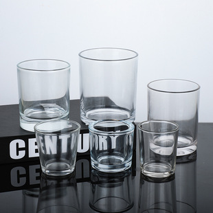DIY aromatherapy glass transparent simple candle holder homemade candle cup household candle glass container empty cup wholesale