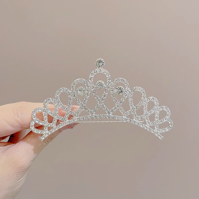 Pein de cabello princesa para niños niñas tocadillos de cabello de diamante para bebés de alto nivel pein de cabello para niñas corona de cumpleaños