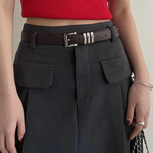 Belt women's decoration with skirt pin buckle versatile bare body belt new fashion simple trend