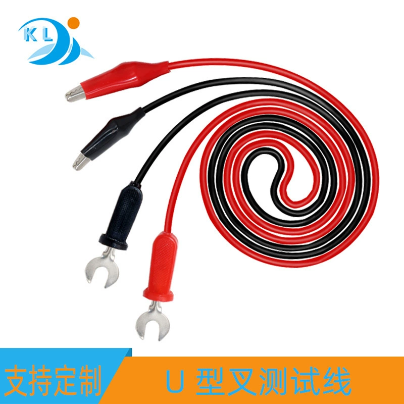 Льготный зажим типа «крокодил» к U-образной клемме 6 мм Вставьте вилку Y-образной вставки в оболочке провода Соединительный провод испытательный провод