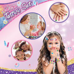 クリスマス万聖テーマDIY子供タトゥーセットシールマニキュア化粧品イヤリングネックレスアクセサリーおもちゃ