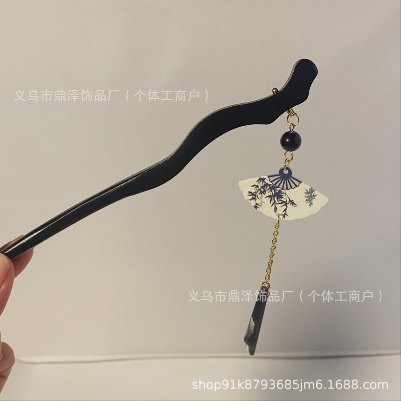 ヘアピンハイエンド木製ヘアピン U 字型ヘアピン女性の花蝶ヘアピン古代スタイル韓服チャイナヘアピンジュエリー|undefined
