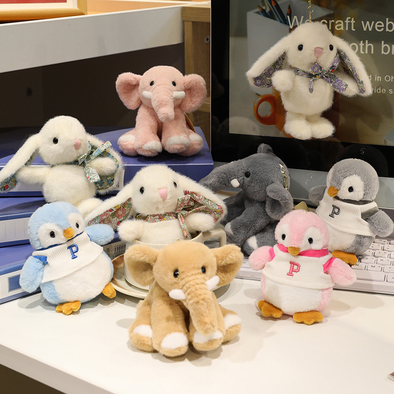 かわいいペンギン人形ペンダントウサギぬいぐるみガールバッグぬいぐるみペンダント誕生日ギフト人形|undefined